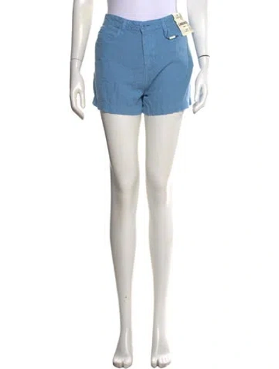 Pre-owned L'agence Linen Mini Shorts W/ Tags In Blue