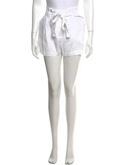 Pre-owned L'agence Linen Mini Shorts W/ Tags In White