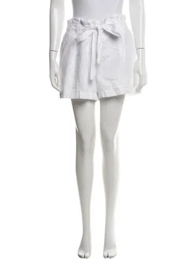 Pre-owned L'agence Linen Mini Shorts In White