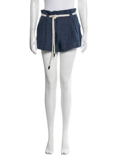 Pre-owned L'agence Linen Mini Shorts In White