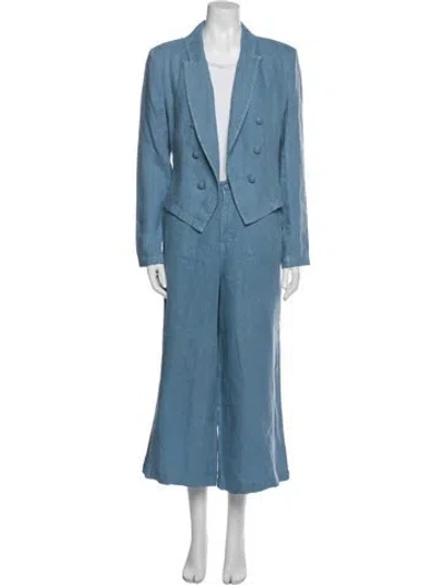 Pre-owned L'agence Linen Pantsuit In Blue