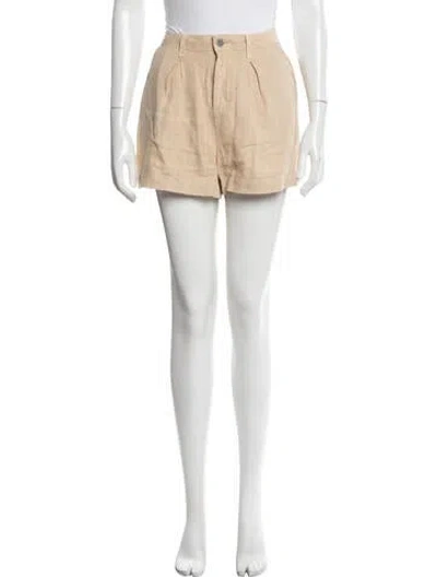 Pre-owned L'agence Linen Shorts In Neutral
