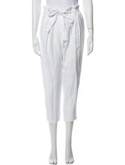 Pre-owned L'agence Linen Skinny Leg Pants In White