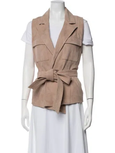Pre-owned L'agence Linen Vest In Neutrals