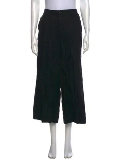 Pre-owned L'agence Linen Wide Leg Pants In Black