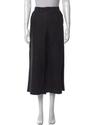 Pre-owned L'agence Linen Wide Leg Pants In Black
