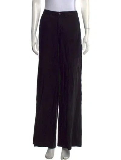 Pre-owned L'agence Linen Wide Leg Pants In Black