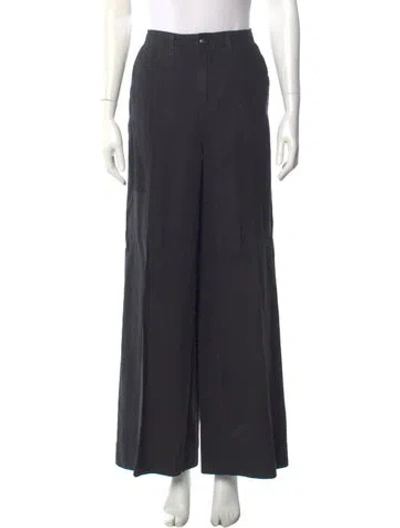 Pre-owned L'agence Linen Wide Leg Pants In Gray