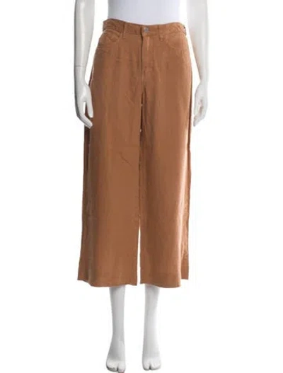 Pre-owned L'agence Linen Wide Leg Pants In Neutrals