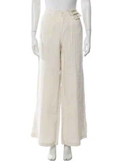 Pre-owned L'agence Linen Wide Leg Pants W/ Tags In Neutrals