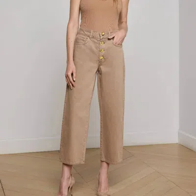 L'agence Liora Cropped Jean In Dark Cappuccino In Brown