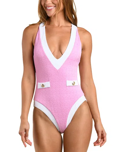 L'agence Lisa Color Blocked One Piece Swimsuit In Multi