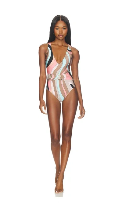 L'agence Lisa Plunge One Piece In Multi