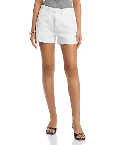 L'agence Lissania Ultra High Rise Jean Shorts In White
