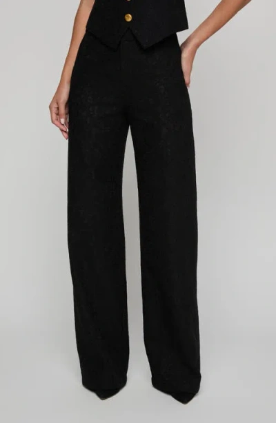 L'agence Livvy Lace Straight Leg Pants In Brown