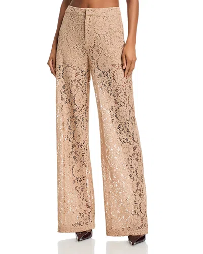 L'agence Livvy Lace Straight Leg Trousers In Neutral