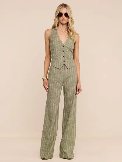 L'agence Livvy Linen-blend Trouser In White