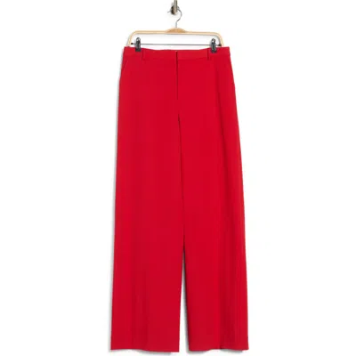 L'agence Livvy Straight Leg Trousers In Red