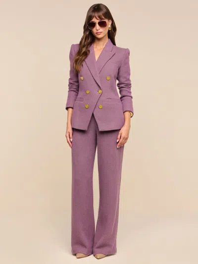 L'agence Livvy Straight-leg Trouser In Dusky Orchid Multi