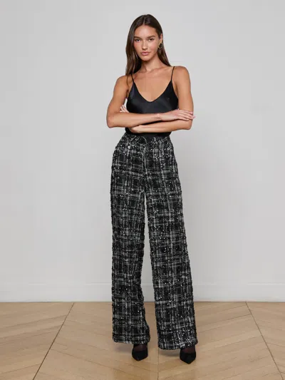 L'agence Livvy Tweed Trouser In Multi