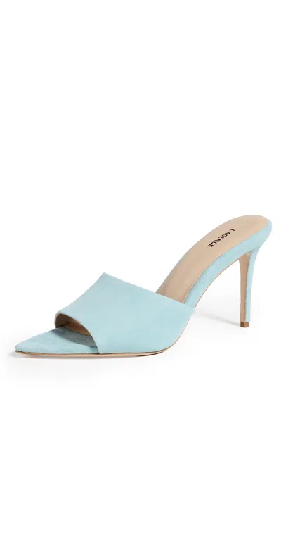 L'agence Lolita Suede V Mules Pale Blue
