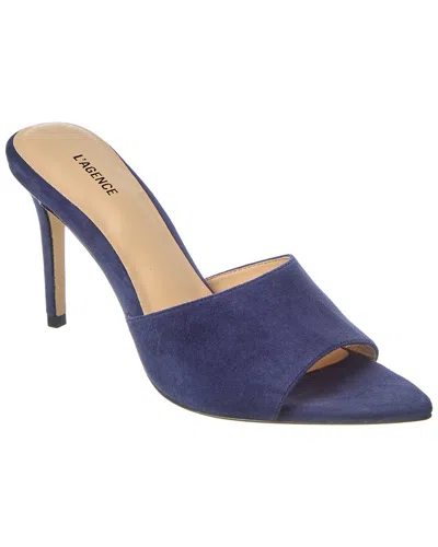 L'agence Lolita V Suede Mule In Blue