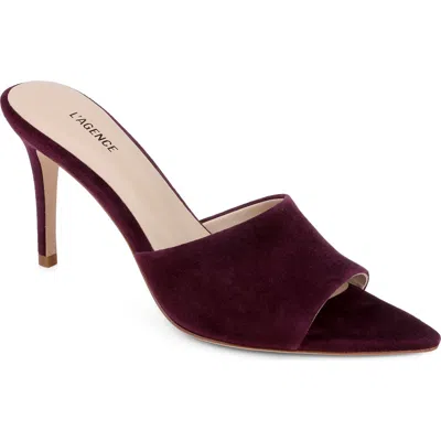 L'agence Lolita Viii Mule In Burgundy