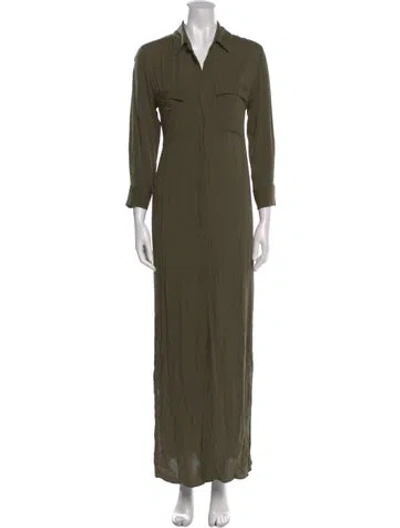 Pre-owned L'agence Long Dress In Green