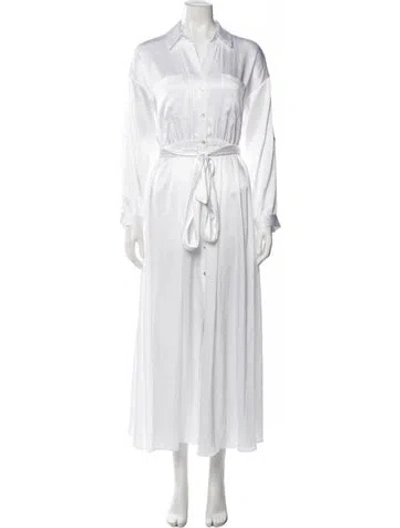 Pre-owned L'agence Long Dress In White