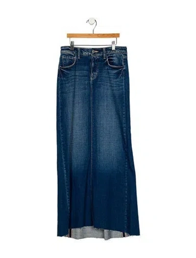 Pre-owned L'agence Long Skirt In Blue