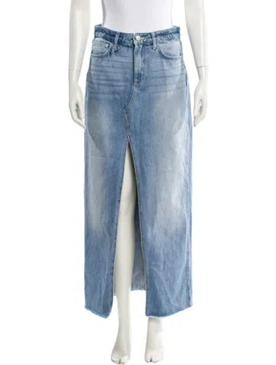 Pre-owned L'agence Long Skirt In Blue