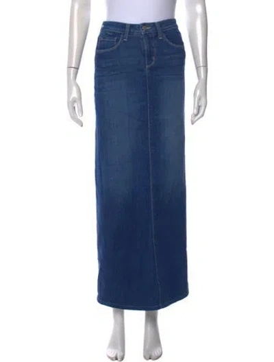 Pre-owned L'agence Long Skirt In Blue