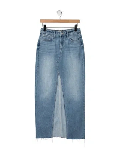Pre-owned L'agence Long Skirt In Blue