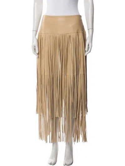 Pre-owned L'agence Long Skirt In Neutrals