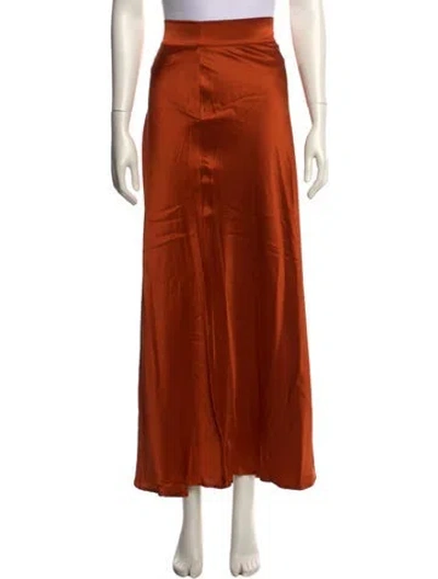 Pre-owned L'agence Long Skirt In Orange