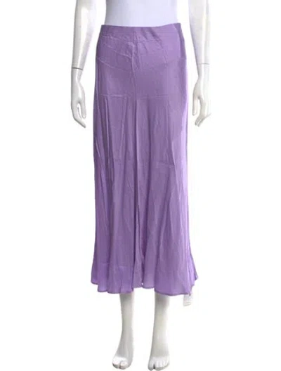 Pre-owned L'agence Long Skirt In Purple