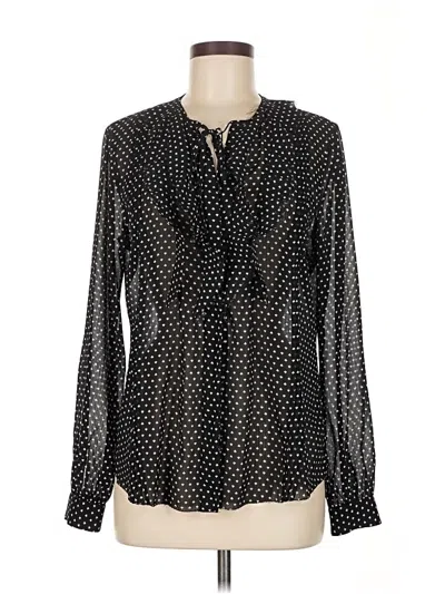 Pre-owned L'agence Long Sleeve Blouse In Black