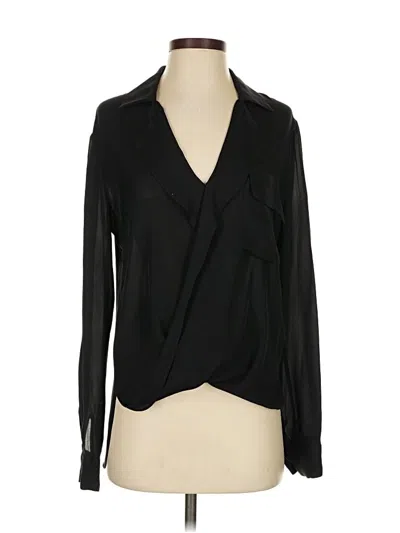 Pre-owned L'agence Long Sleeve Blouse In Black