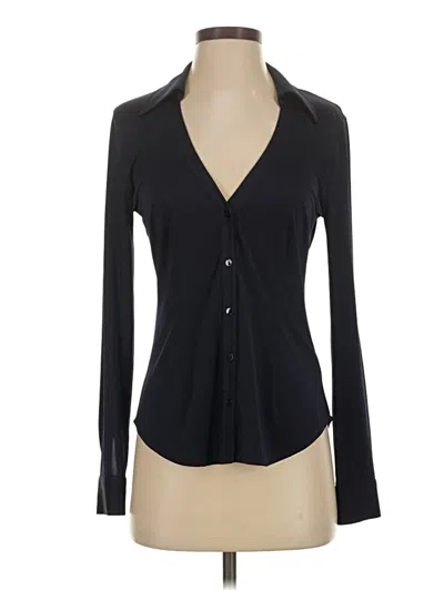 Pre-owned L'agence Long Sleeve Blouse In Black
