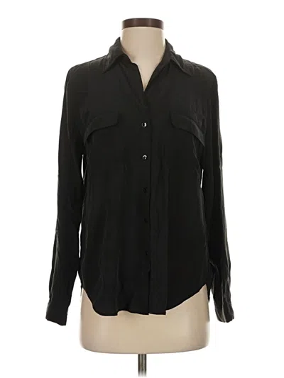 Pre-owned L'agence Long Sleeve Blouse In Black