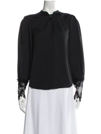Pre-owned L'agence Long Sleeve Blouse In Black