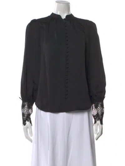 Pre-owned L'agence Long Sleeve Blouse In Black