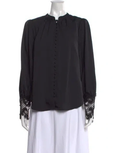 Pre-owned L'agence Long Sleeve Blouse In Black