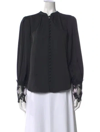 Pre-owned L'agence Long Sleeve Blouse In Black
