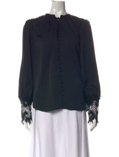 Pre-owned L'agence Long Sleeve Blouse In Black