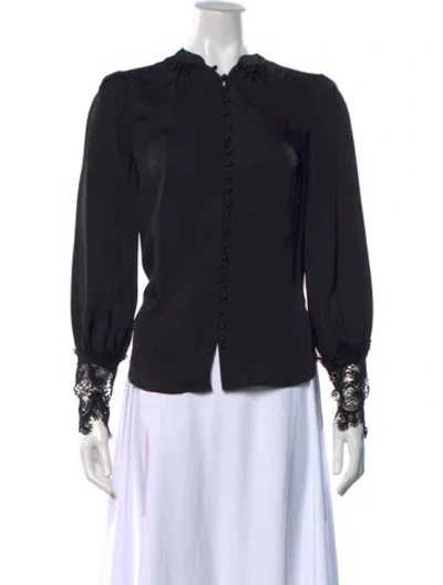 Pre-owned L'agence Long Sleeve Blouse In Black