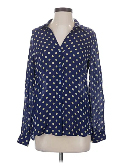 Pre-owned L'agence Long Sleeve Blouse In Blue