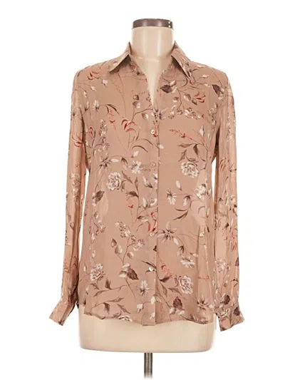 Pre-owned L'agence Long Sleeve Blouse In Brown