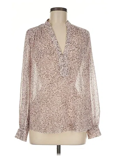 Pre-owned L'agence Long Sleeve Blouse In Brown