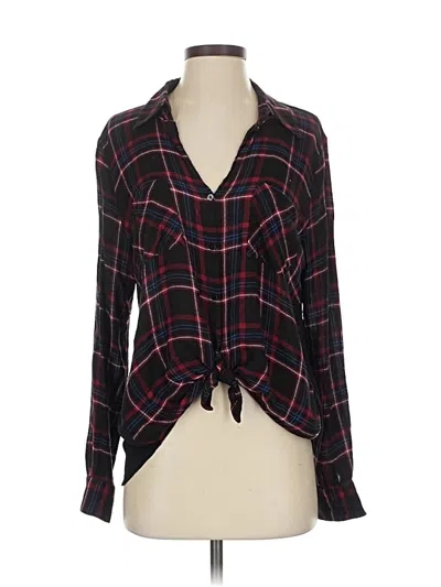 Pre-owned L'agence Long Sleeve Blouse In Burgundy